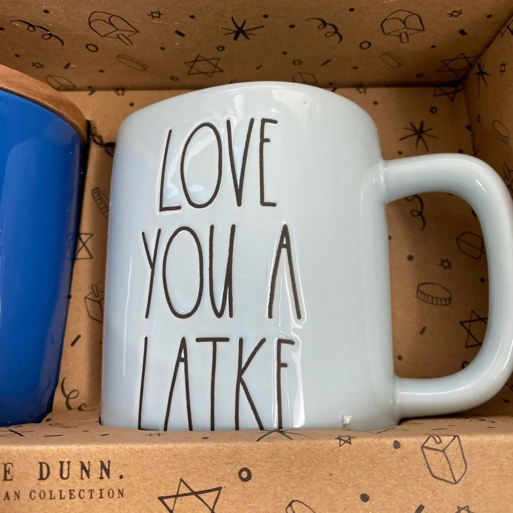 New RAE DUNN 2pc Love You A Latke Mug and Canister Set - Picture 5 of 7
